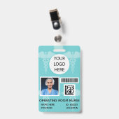 Geneeskunde Operatiekamer Verpleegkundige Foto-ID Badge (Front with Clip)