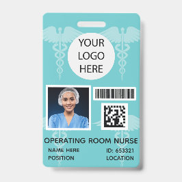 Geneeskunde Operatiekamer Verpleegkundige Foto-ID Badge