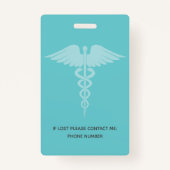 Geneeskunde Operatiekamer Verpleegkundige Foto-ID Badge (Achterkant)