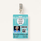 Geneeskunde Operatiekamer Verpleegkundige Foto-ID Badge (Voorkant met clip)