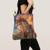 Geneeskunde Paard w/border Canvas tas (Dichtbij)