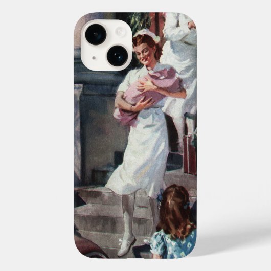 geneeskunde, verpleegkundige bij pasgeboren Baby Case-Mate iPhone Case (Achterkant)