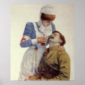  geneeskunde, verpleegkundige met soldaat poster (Voorkant)