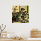  geneeskunde, verpleegkundigen met pasgeboren Baby Poster (Keuken)