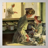  geneeskunde, verpleegkundigen met pasgeboren Baby Poster (Voorkant)