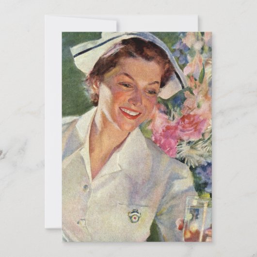  geneeskunde, vrolijke verpleegkunde in uniform (Voorkant)