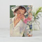  geneeskunde, vrolijke verpleegkunde in uniform (Staand voorkant)