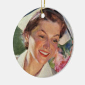  geneeskunde, vrolijke verpleegkunde in uniform keramisch ornament (Links)