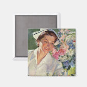 geneeskunde, vrolijke verpleegkunde in uniform magneet (Voorkant / Achterkant)