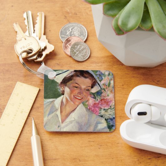  geneeskunde, vrolijke verpleegkunde in uniform sleutelhanger (Bureau)