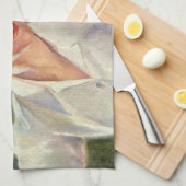 geneeskunde, vrolijke verpleegkunde in uniform theedoek (Quarter Fold)