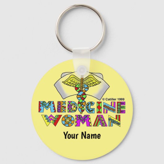 Geneeskunde Vrouw aangepaste naam Sleutelhanger (Voorkant)