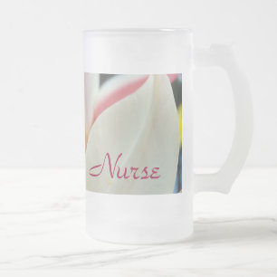 Geneeskundige Verpleegster Froste Glas Mok Tulpen