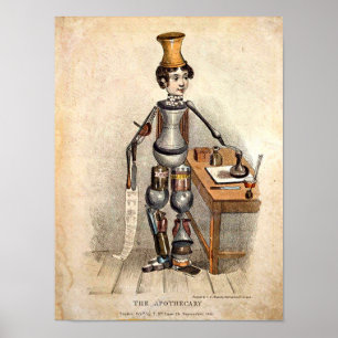 geneesmiddel: 1850 afbeelding kopieert de Apothec Poster