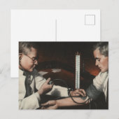  geneesmiddel, arts die een zieke patiënt onderzoe briefkaart (Voorkant / Achterkant)