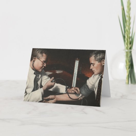  geneesmiddel, arts die een zieke patiënt onderzoe kaart (Voorkant)