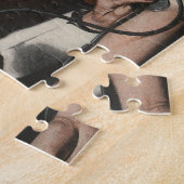  geneesmiddel, arts die een zieke patiënt onderzoe legpuzzel (Zijkant)