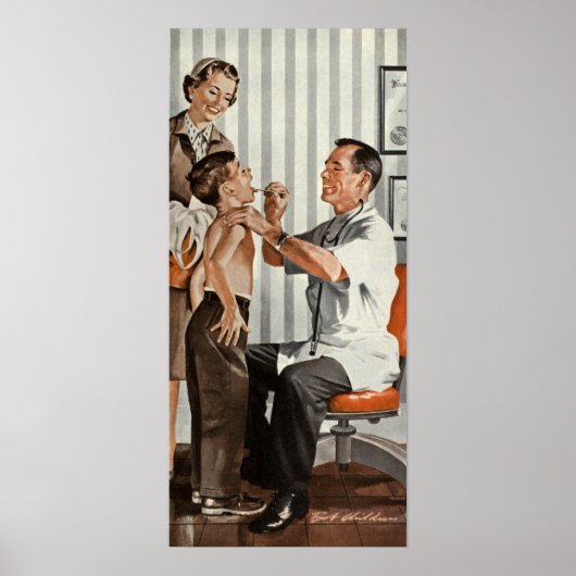  geneesmiddel, arts met patiënte poster (Voorkant)