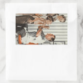  geneesmiddel, arts met patiënte rechthoekige sticker (Tas)