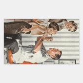  geneesmiddel, arts met patiënte rechthoekige sticker (Voorkant)