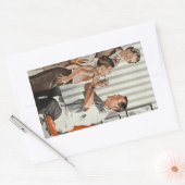  geneesmiddel, arts met patiënte rechthoekige sticker (Envelop)