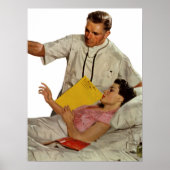  geneesmiddel, arts met Vrouw patiënt Poster (Voorkant)