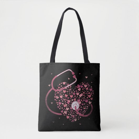 Geneesmiddel Gift Stethoscoop Hartverpleegkundige  Tote Bag (Voorkant)