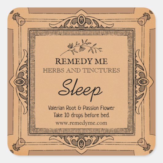 Geneesmiddel Herbal Sleep Remedy Tinctuur Labels (Voorkant)