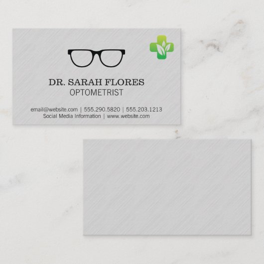 Geneesmiddel Logo | Bril Visitekaartje (Voorkant / Achterkant)