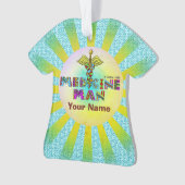 Geneesmiddel man medische scrubs ornament (voorkant)