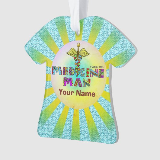 Geneesmiddel man medische scrubs ornament (voorkant)