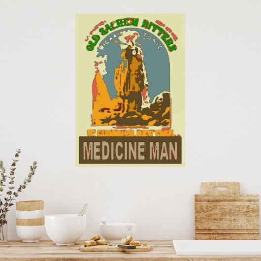 Geneesmiddel Man Tonic Poster (Keuken)