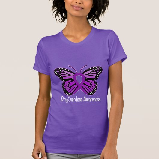 Geneesmiddel overdosering met butterfly Awareness  T-shirt (Voorkant)