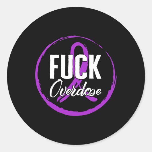 Geneesmiddel overdosering Voorlichting augustus Ov Ronde Sticker (Voorkant)