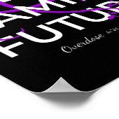 Geneesmiddel Overdosis Awareness Paarse Lintgeloof Poster (Hoek)