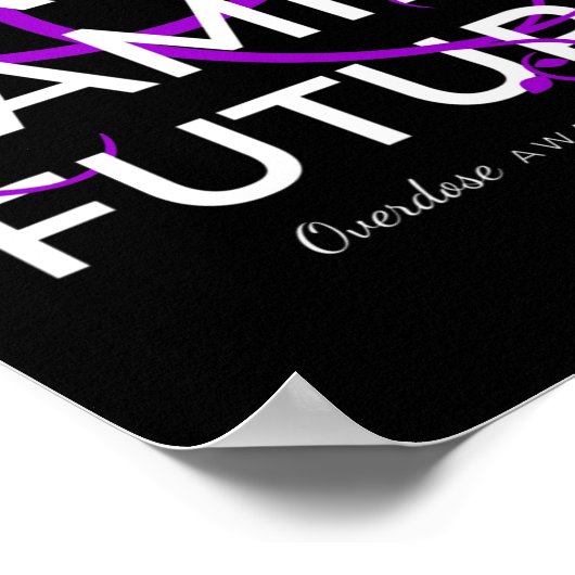 Geneesmiddel Overdosis Awareness Paarse Lintgeloof Poster (Hoek)