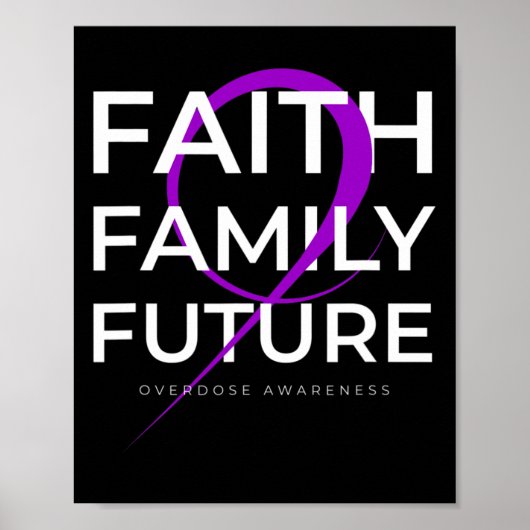 Geneesmiddel Overdosis Awareness Paarse Lintgeloof Poster (Voorkant)