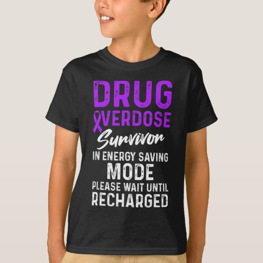 Geneesmiddel Overdosis Bewustzijn Overlevende stri T-shirt (Voorkant)