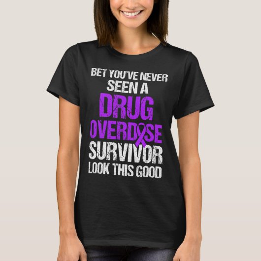 Geneesmiddel Overdosis Bewustzijn Overlevende stri T-shirt (Voorkant)