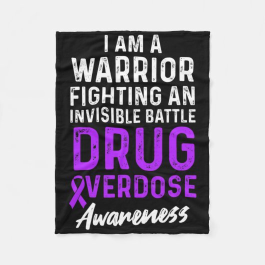 Geneesmiddel Overdosis Bewustzijn Warrior Survivor Fleece Deken (Voorkant)