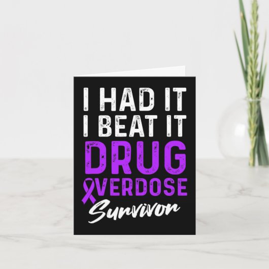 Geneesmiddel Overdosis Bewustzijn Warrior Survivor Kaart (Voorkant)