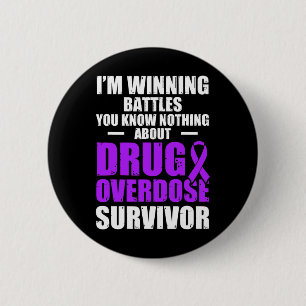 Geneesmiddel Overdosis Bewustzijn Warrior Survivor Ronde Button 5,7 Cm