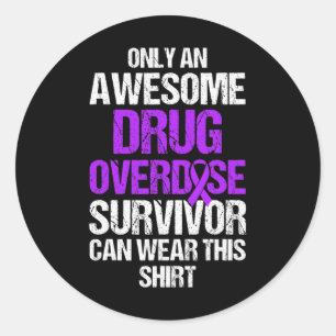 Geneesmiddel Overdosis Bewustzijn Warrior Survivor Ronde Sticker