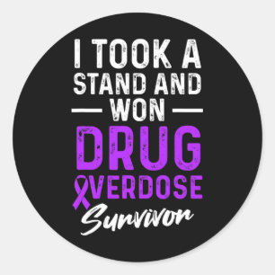 Geneesmiddel Overdosis Bewustzijn Warrior Survivor Ronde Sticker