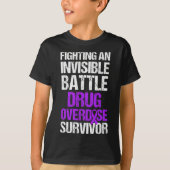 Geneesmiddel Overdosis Bewustzijn Warrior Survivor T-shirt (Voorkant)