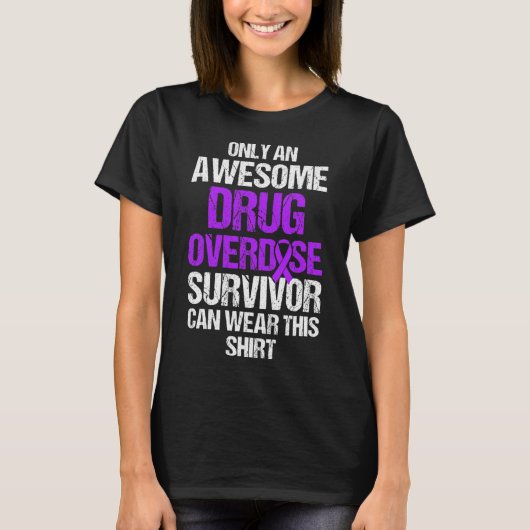 Geneesmiddel Overdosis Bewustzijn Warrior Survivor T-shirt (Voorkant)