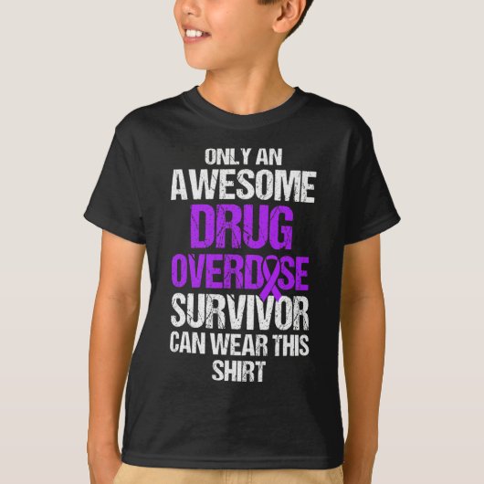 Geneesmiddel Overdosis Bewustzijn Warrior Survivor T-shirt (Voorkant)