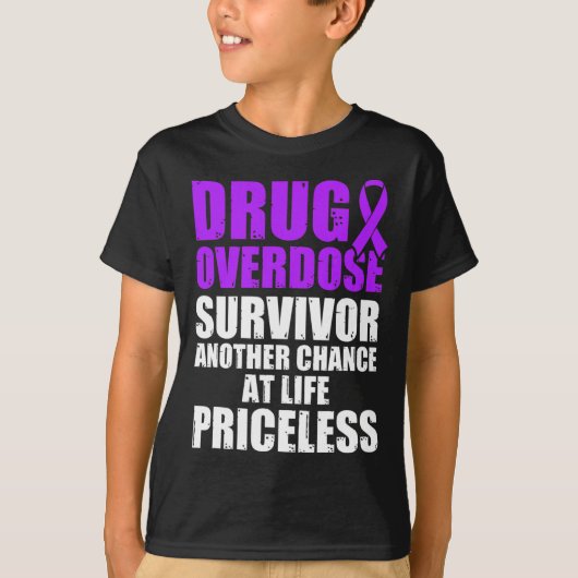 Geneesmiddel Overdosis Bewustzijn Warrior Survivor T-shirt (Voorkant)