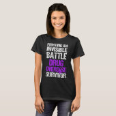 Geneesmiddel Overdosis Bewustzijn Warrior Survivor T-shirt (Voorkant volledig)