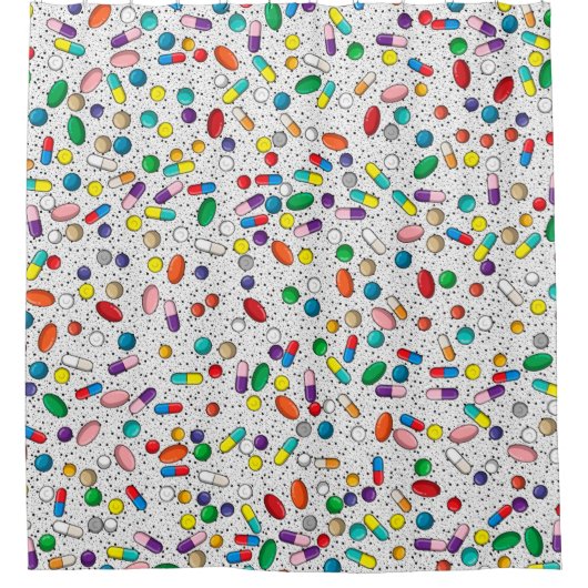 Geneesmiddel verpleegkundige Pharmacy Doctor Pill  Douchegordijn (Voorkant)